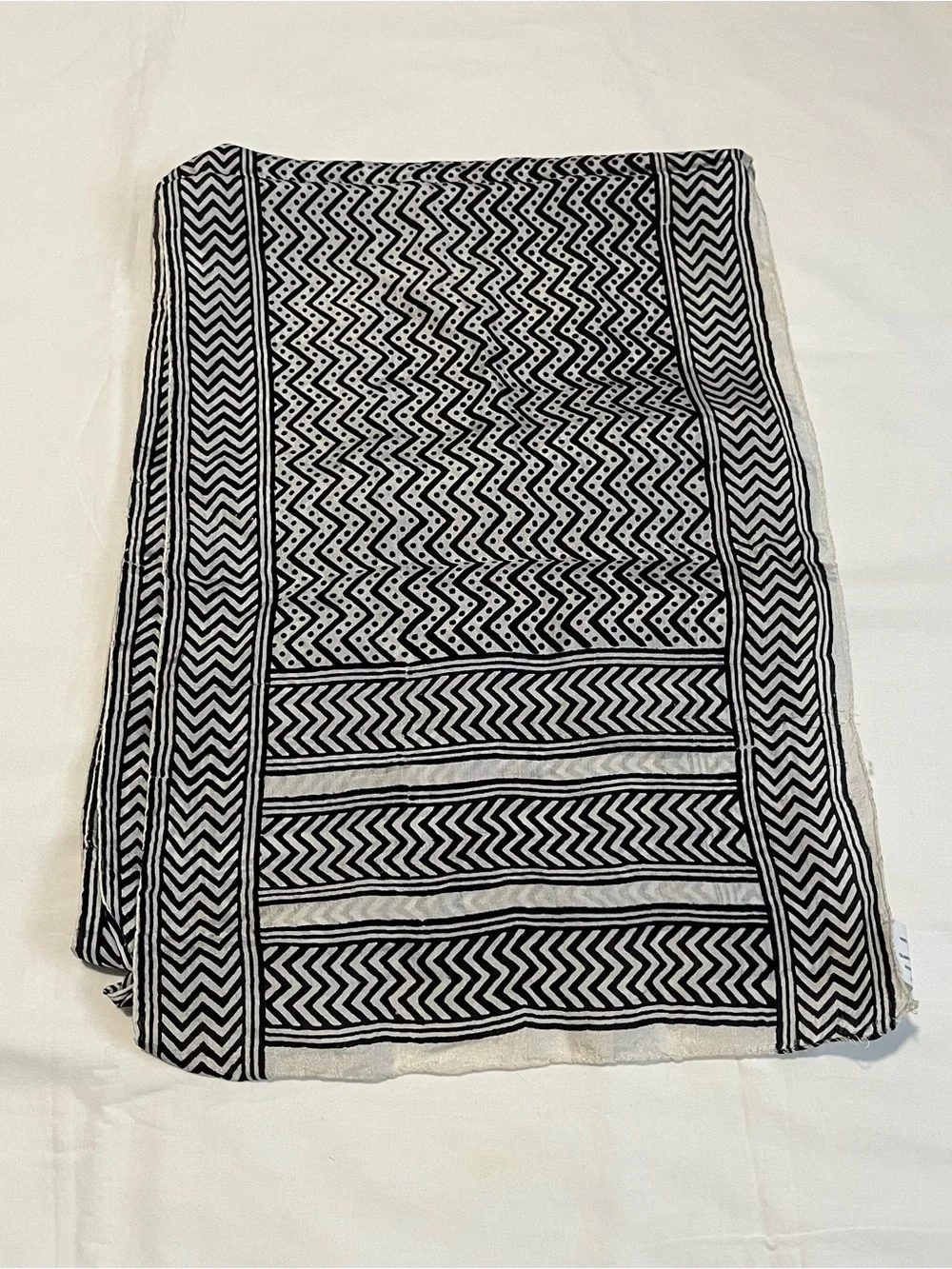 Talbots Silk Paisley Scarf & Unbranded Black White Silk Scarf Bundle Of 2